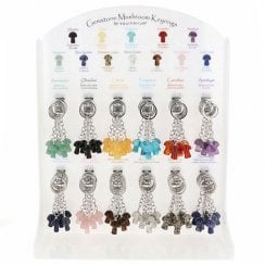 Gemstone Mushroom Keyrings
