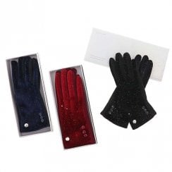 Glitter Velvet Gloves