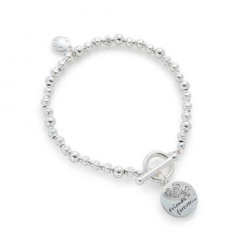 Equilibrium Heartfelt Words Silver Plated Bracelet Friends