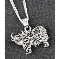 Highland Coo Silver Plated Necklace
