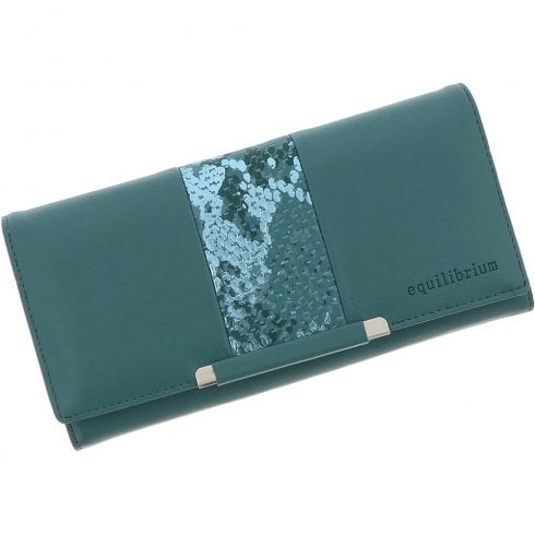 Equilibrium Magnetic Stripe Purse Large Teal