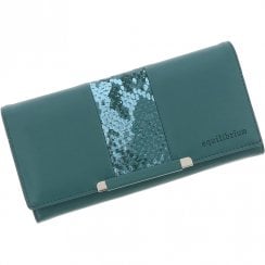 Magnetic Stripe Purse Large Teal