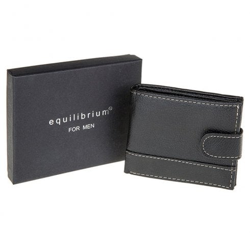 Equilibrium Men's Black Stitched Wallet
