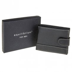 Men's Black Stitched Wallet