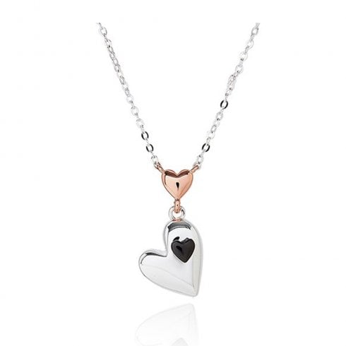 Equilibrium Mixed Metal Many Hearts Necklace