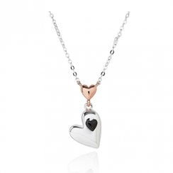 Mixed Metal Many Hearts Necklace