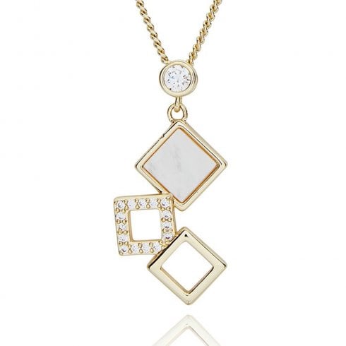 Equilibrium Modern Geometric Gold Plated Necklace