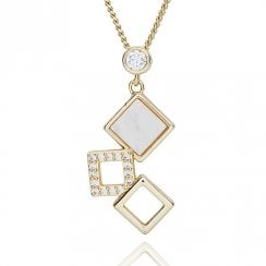 Modern Geometric Gold Plated Necklace