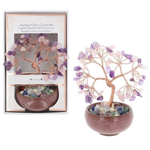 Equilibrium Ornate Chakra Tree Amethyst Rose Quartz