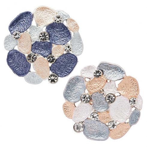 Equilibrium Pebble Circle Magnetic Brooch