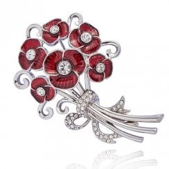 Poppy Bouquet Brooch