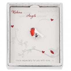 Robins Appear Dainty Silver Plated Pin Brooch