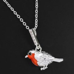 Robins Appear Silver Plated Necklace