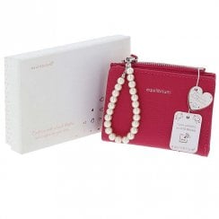 Small Pink Purse With Pearl Bracelet