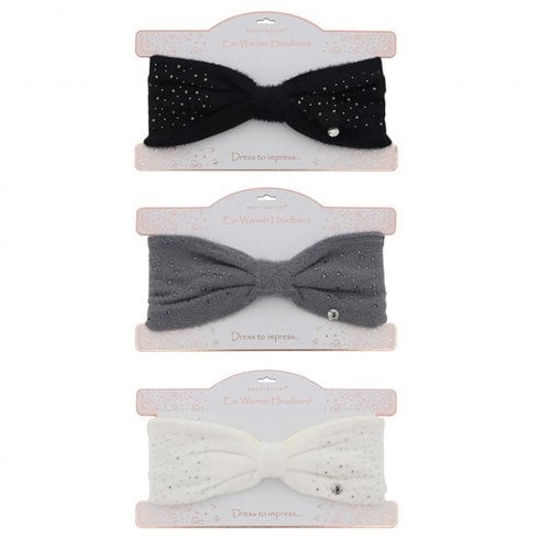 Equilibrium Sparkle Bow Ear Warmer Headbands