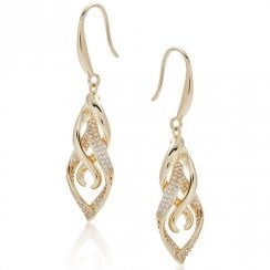 Twisted Bliss Gold Plated Modern Twist Earrings