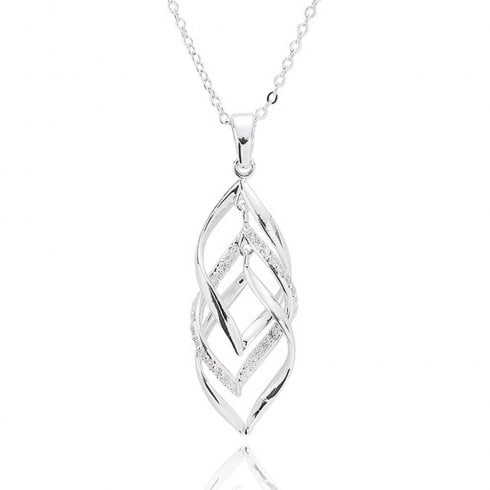 Equilibrium Twisted Bliss Silver Plated Triple Twist Necklace
