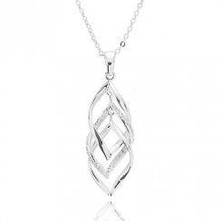 Twisted Bliss Silver Plated Triple Twist Necklace