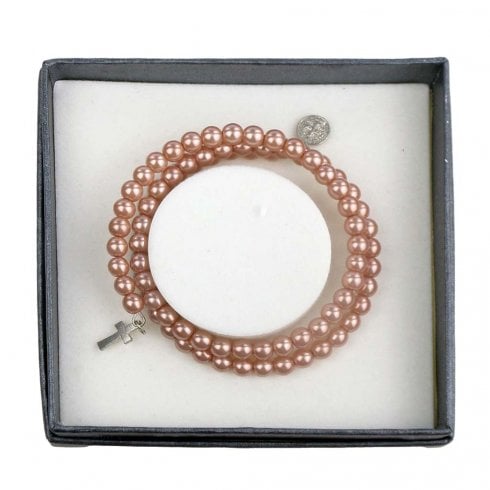 Equilibrium Twisted Pearl Communion Bracelet