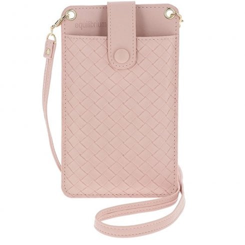 Equilibrium Woven Mobile Phone Pocket Bag Pink