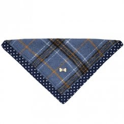 Blue Tartan Dog Bandana