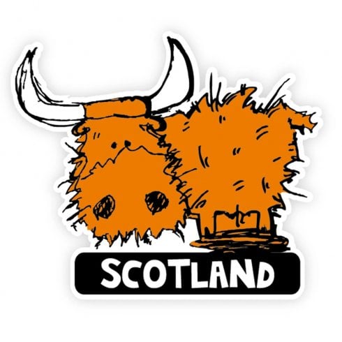 Eurostick Highland Cow Vinyl Sticker