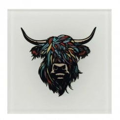 Multi Coloured Cream Heilan Coo Coaster 
