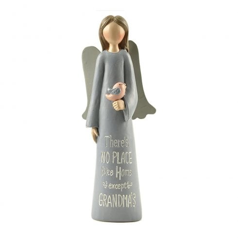 Feather & Grace Grandma Angel Figurine With Bird