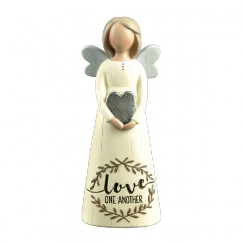 Feather & Grace Love Angel Holding Heart