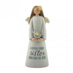 Sister Angel Ornament With Blue Bird