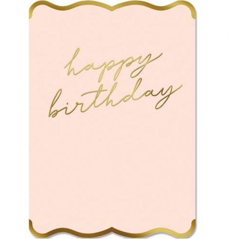 Pigment Fox & Butler Birthday Card - Happy Birthday Pink Background