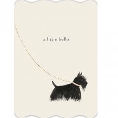 Fox & Butler Contemporary Greetings Card - Scottish Dog A Little Hello