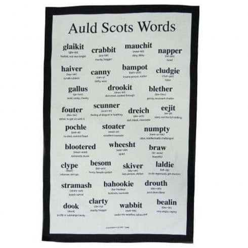 Glen Appin of Scotland Auld Scots Words Cotton Tea Towel