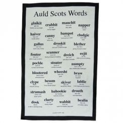 Auld Scots Words Cotton Tea Towel