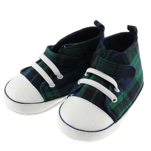 Glen Appin of Scotland Baby Black Watch Tartan Baseball Boots