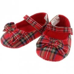 Baby/Infants Royal Stewart Tartan Shoes with Bow