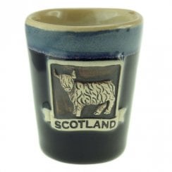 Blue Highland Cow Stoneware Shot Glass