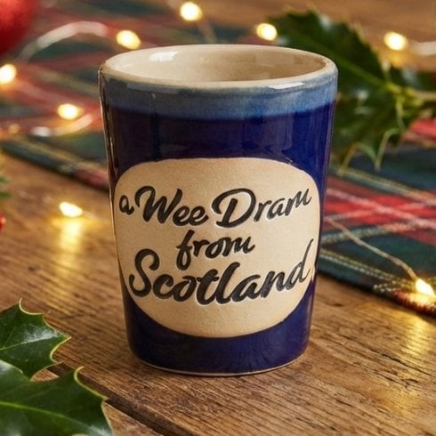 Glen Appin of Scotland Blue Stoneware Wee Dram Shot Glass