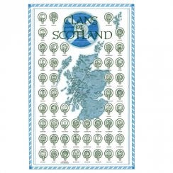 Clans of Scotland Cotton Tea Towel