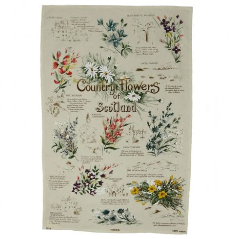 Glen Appin of Scotland Country Flowers of Scotland Tea Towel