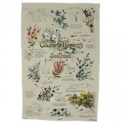 Country Flowers of Scotland Tea Towel