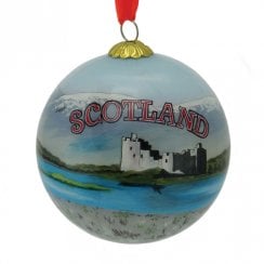 Hand Painted Scotland Christmas Tree Decoration - 75mm