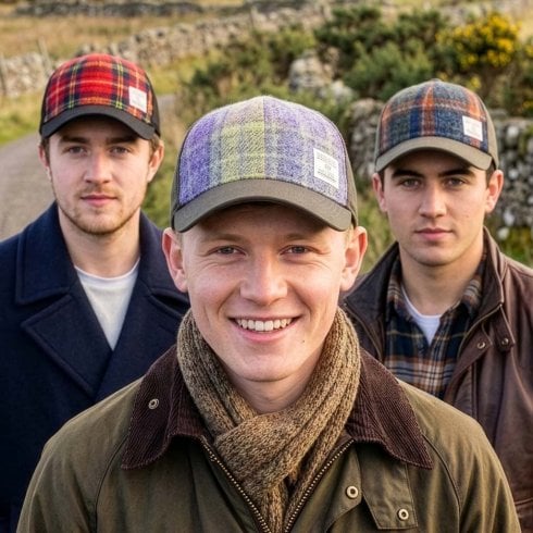 Glen Appin of Scotland Harris Tweed Baseball Cap