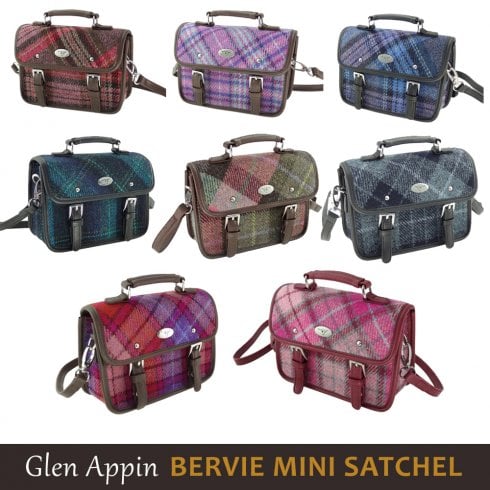 Glen Appin of Scotland Harris Tweed Bervie Mini Satchel 
