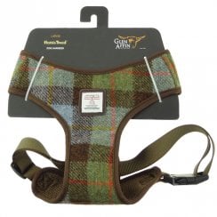 Harris Tweed Dog Harness in Macleod Tartan
