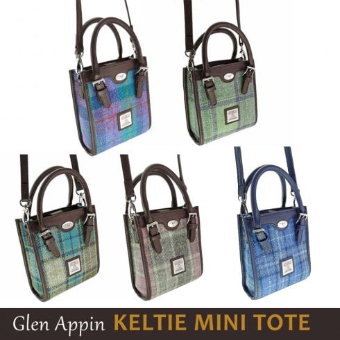 Glen Appin of Scotland Harris Tweed Keltie Tall Mini Tote Bag