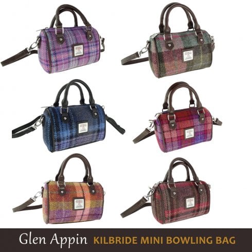 Glen Appin of Scotland Harris Tweed Kilbride Mini Bowling Bag