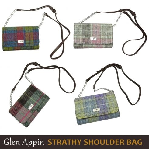 Glen Appin of Scotland Harris Tweed Strathy Wallet Shoulder Bag 