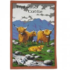 Highland Cattle Tea Towel