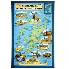 Highlands and Islands Tea Towel